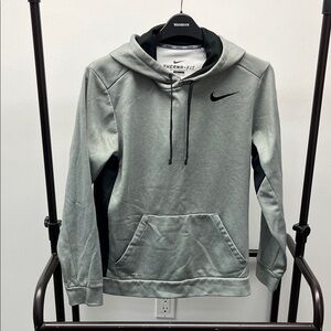 Nike Men’s Grey & Black Therma-FIT Pullover Hoodie